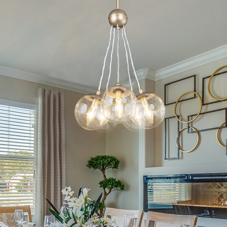 Everly Quinn Kiersten 5 Light Cluster Globe Pendant Wayfair